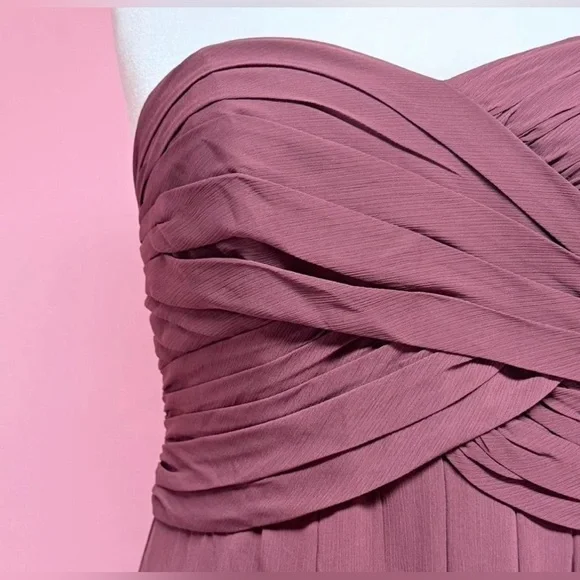 David’s Bridal Wine Colored Evening Gown - Picture 2 of 8